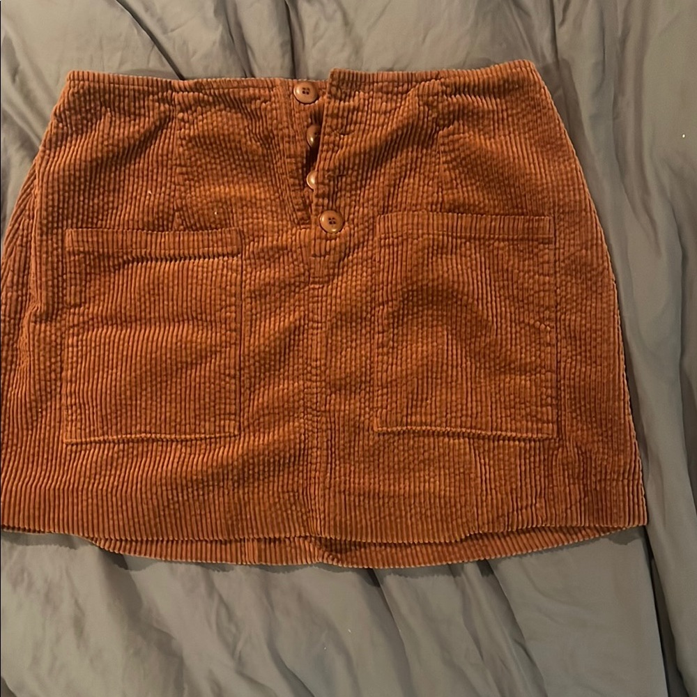 Brown Corduroy Skirt